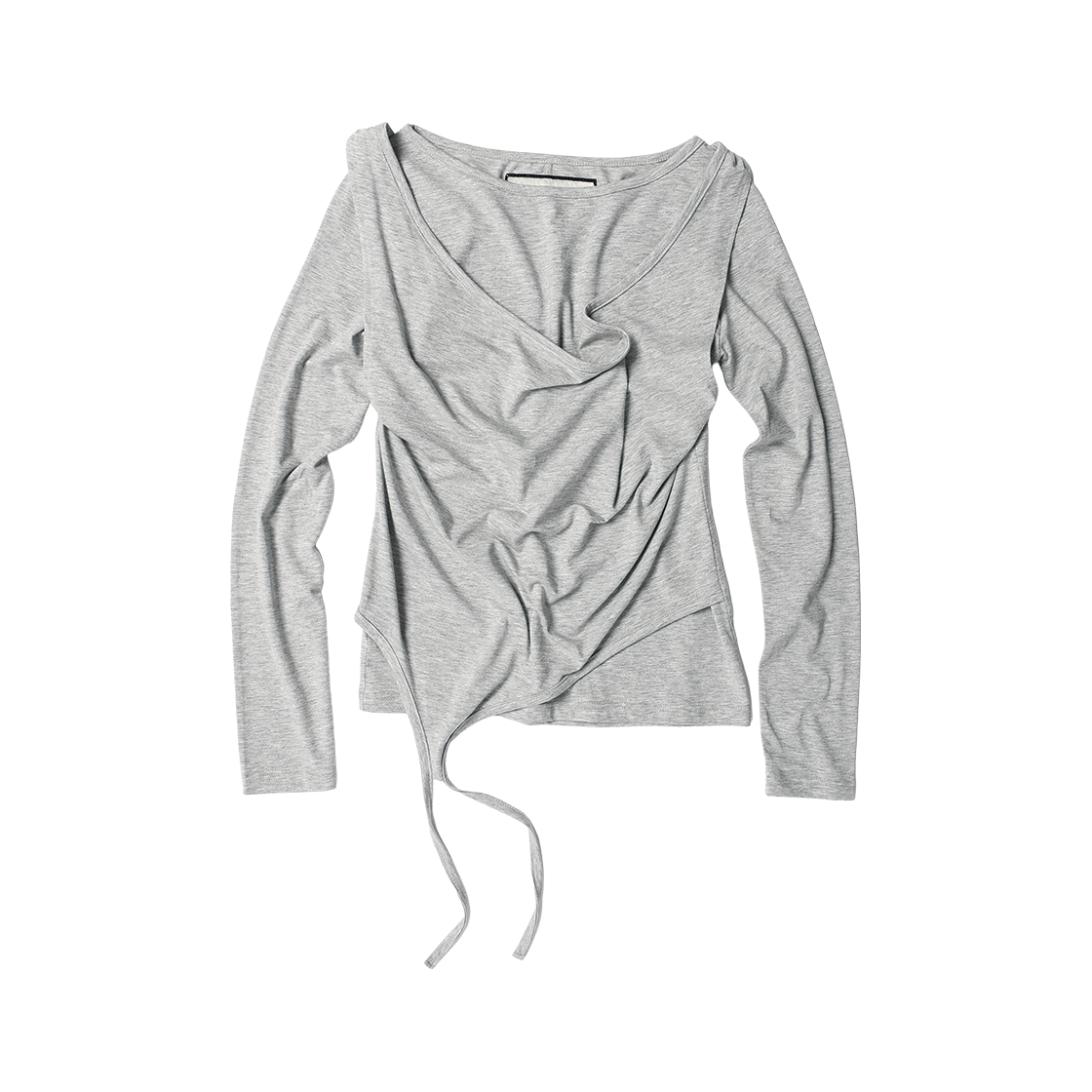 더바이닐하우스 드레이프 레이어드 긴팔 티셔츠(W) 그레이(Thevinylhouse Draped Layered Ls Tee(W) Grey) - 4