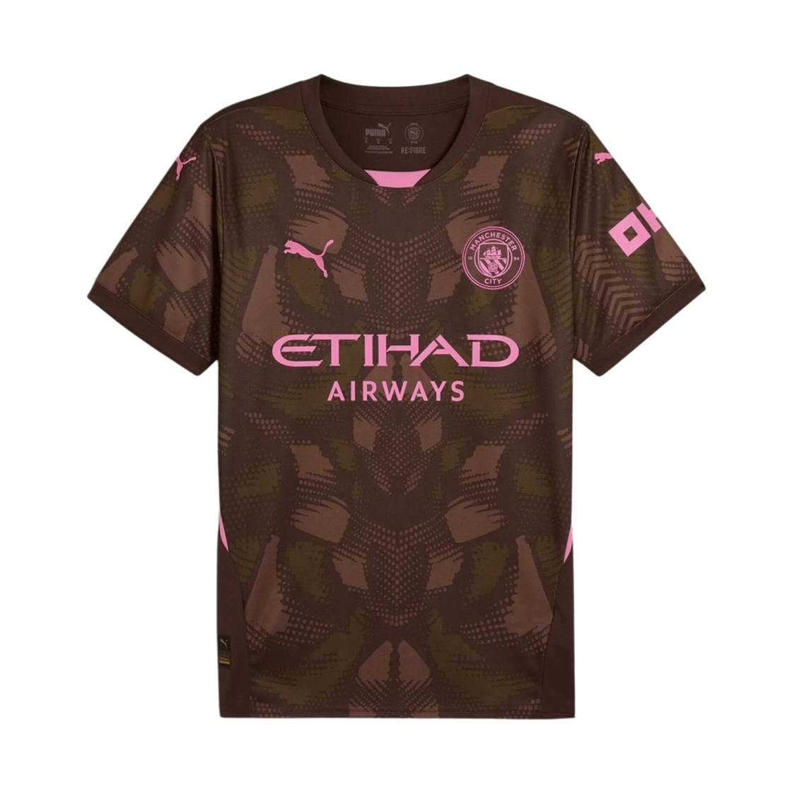 775107-41 Puma Manchester City 2024/25 Goalkeeper Replica Short Sleeve Jersey Espresso Brown Wild Willow (Non Marking Ver.)