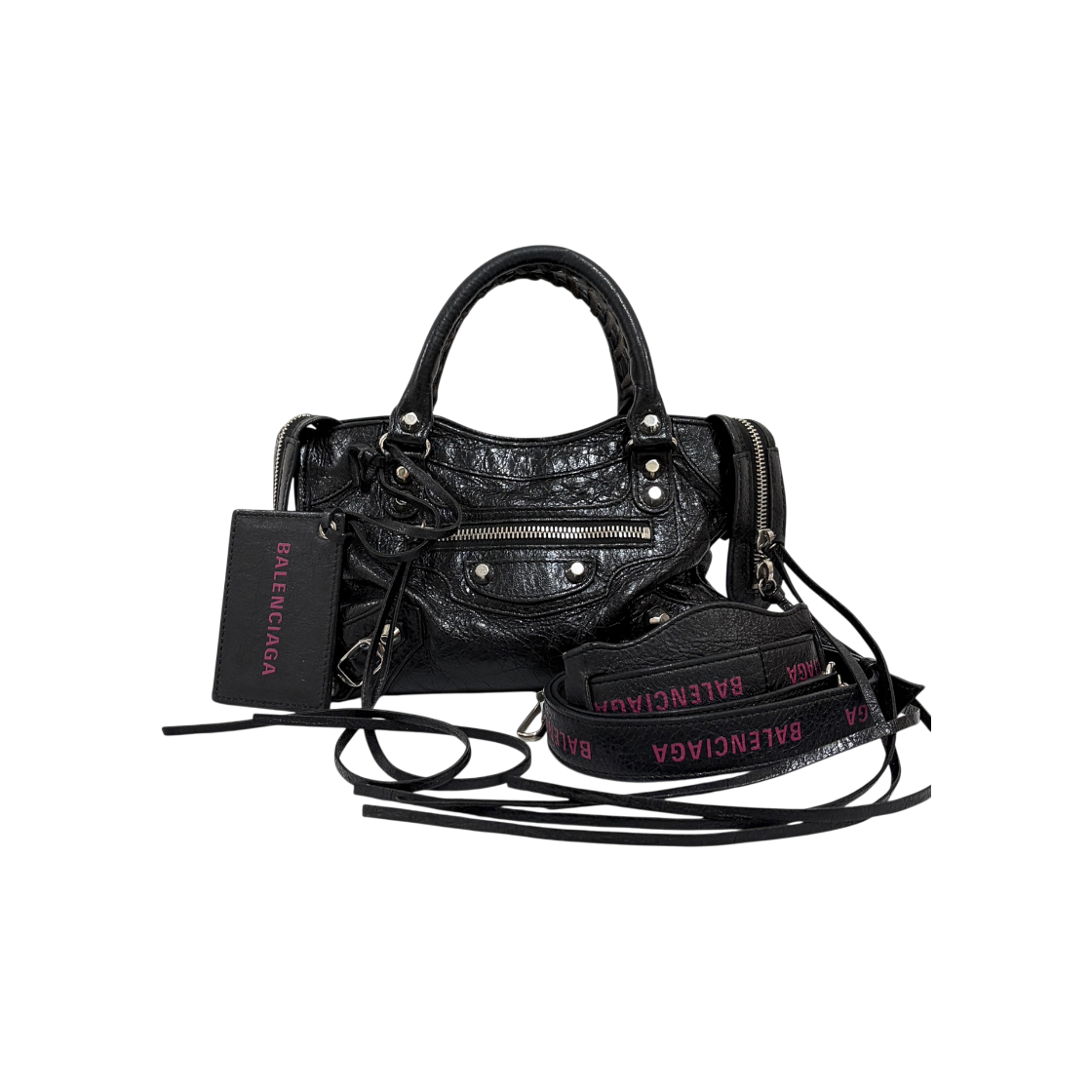 ITGNRULR975R Balenciaga Classic Mini City Bag Black