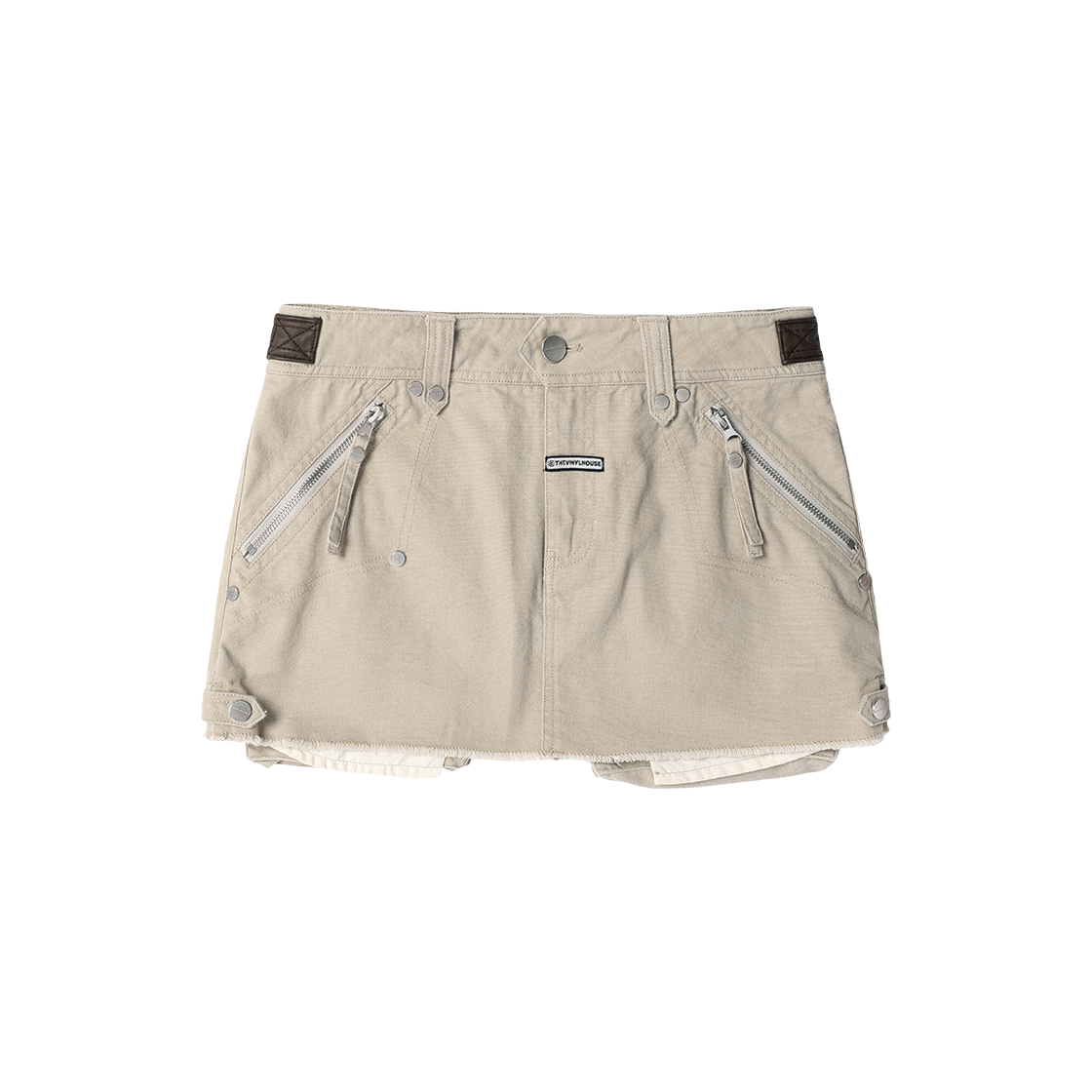 VH2GFFPA60ABE Thevinylhouse Utility Saddle Micro Skirt(W) Beige