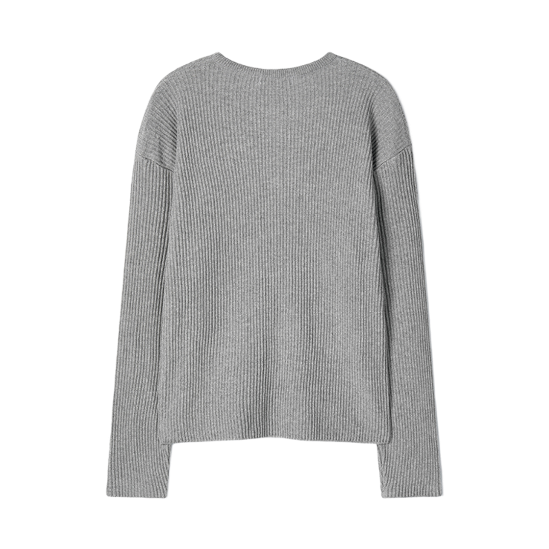 플로즈룸 텍스쳐드 리브드 코튼 헨리넥 그레이(Flawsroom Textured Ribbed Cotton Henleyneck Grey) - 2