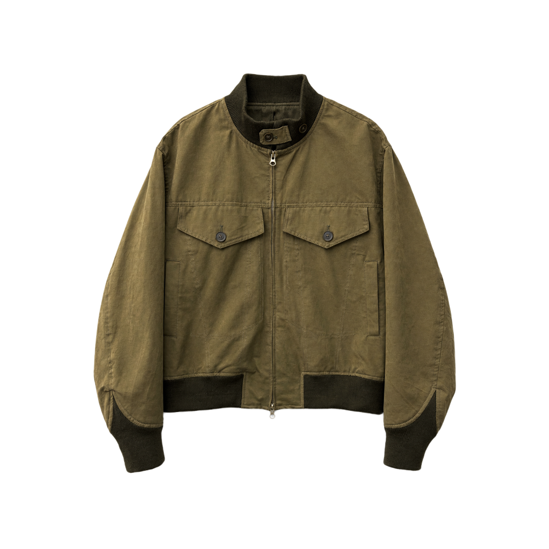 NCH26A-CO05KH CHOWOO Multi Stitch Regular G-8 Jacket Khaki
