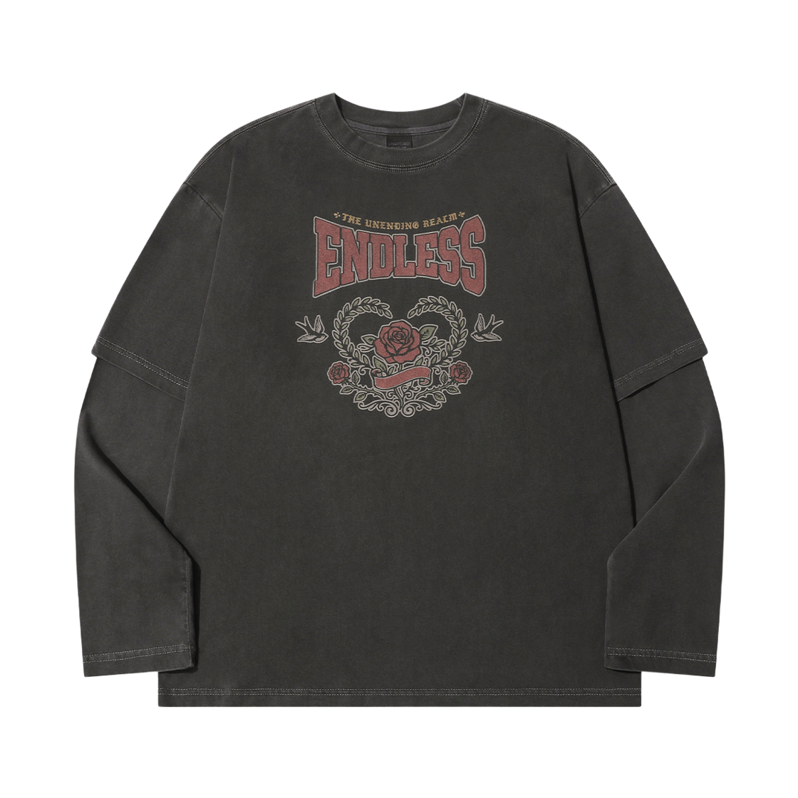 꼼파뇨 엔드리스 레이어드 피그먼트 롱슬리브 스모크블랙(CPGN STUDIO Endless Layered Pigment Long Sleeve Smoke Black) - 1