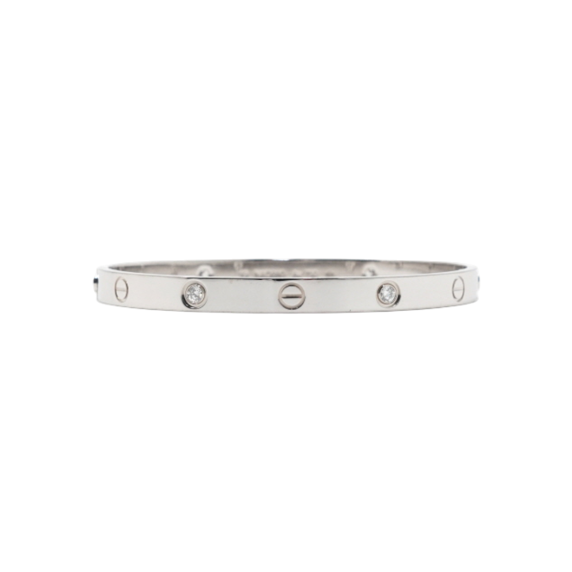 ITEN36673WSL Cartier 18K White Gold 4P Diamond LOVE Bracelet