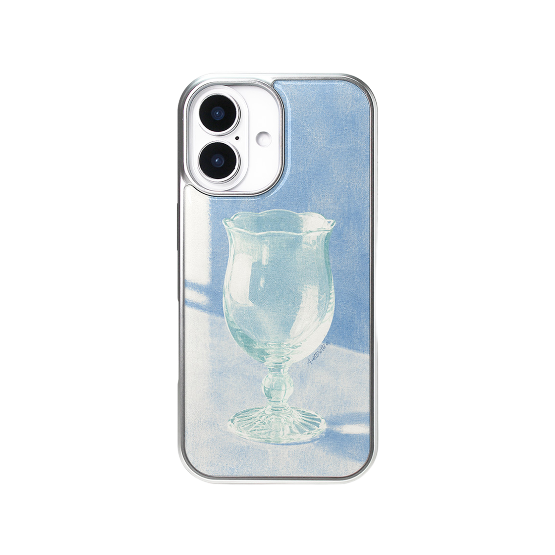 목가 미학의 컵 아이폰 실버 에폭시 케이스(Mockga iphone A Cup of Aesthetic Silver Epoxy Case) - 1