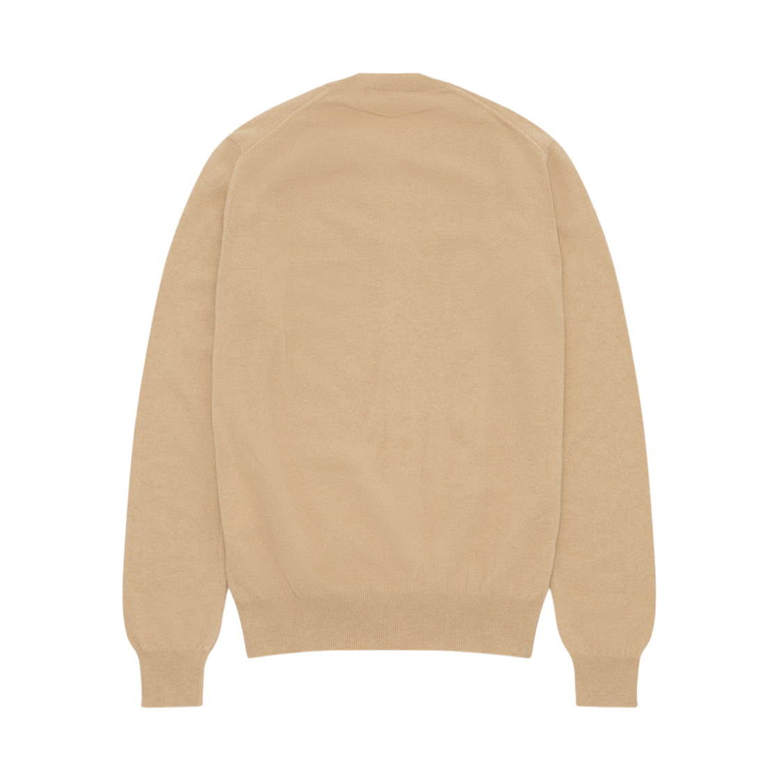 플레이 꼼데가르송 스몰 핑크 하트 라운드넥 가디건 카멜(Play Comme des Garcons Small Pink Heart Round Neck Cardigan Camel) - 2