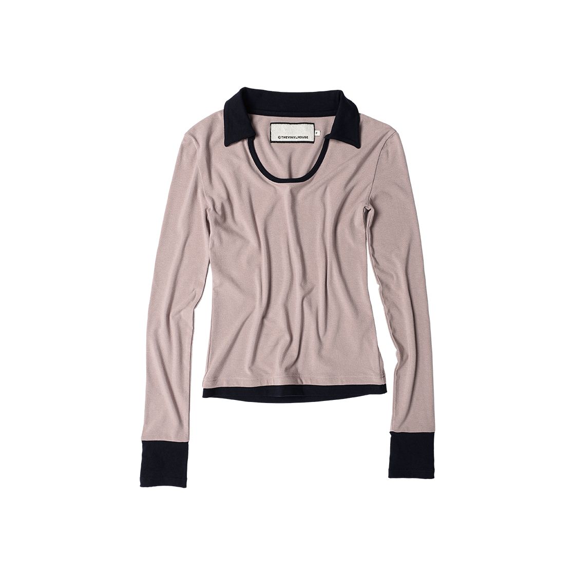 더바이닐하우스 유넥 카라 슬림 긴팔 티셔츠(W) 라이트퍼플(Thevinylhouse U Neck Collar Slim Ls Tee(W) Light Purple) - 4