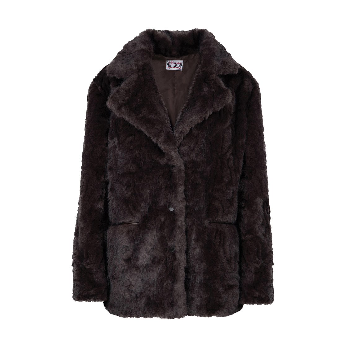 P0000ETM Roughneck Deep Purple Fake Fur Jacket