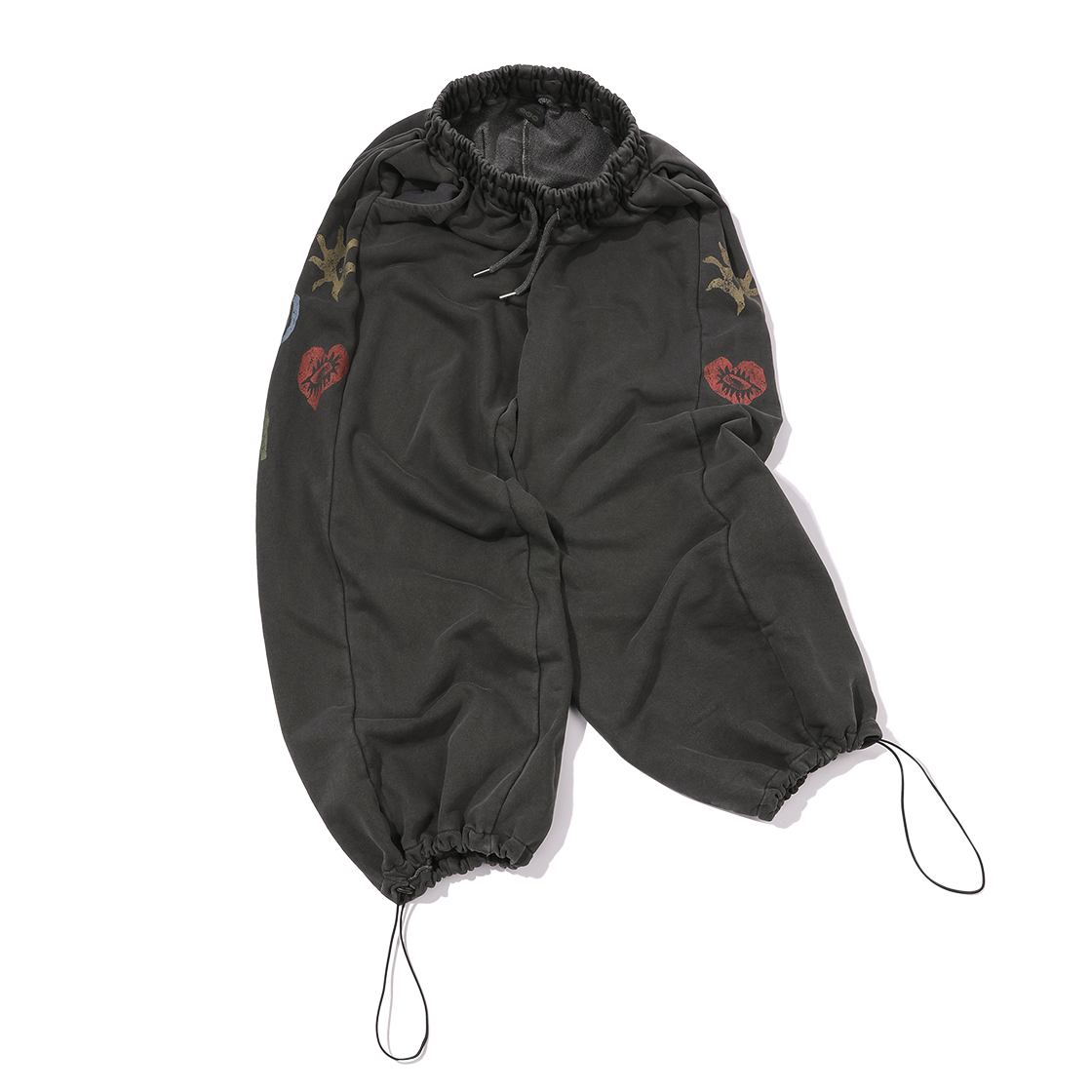 꼼파뇨 에스닉심볼 피그먼트 스웨트팬츠 스모크블랙(CPGN STUDIO Ethnic Symbol Pigment Sweatpants Smoke Black) - 1