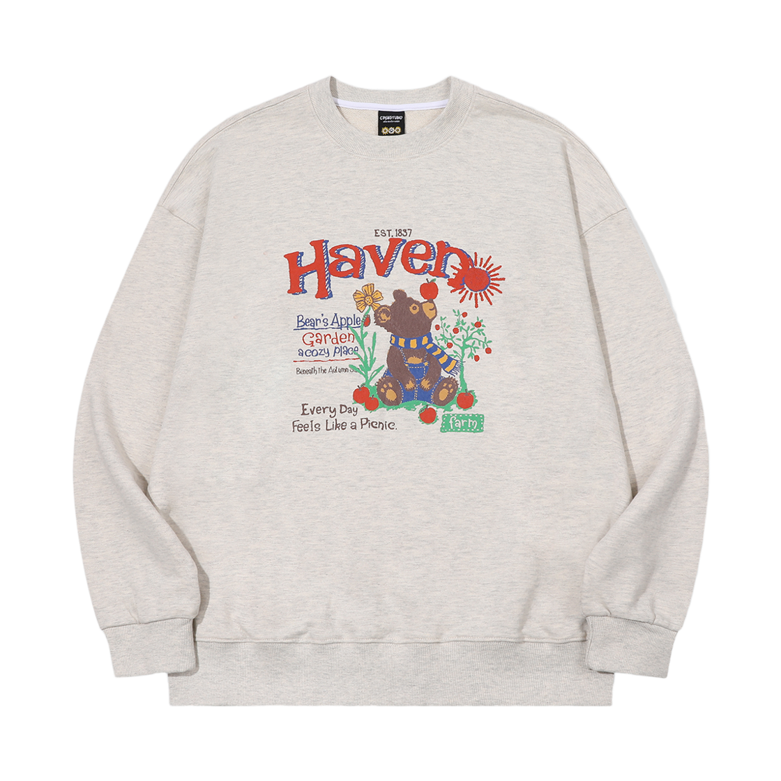 꼼파뇨 피크닉 베어 스웨트셔츠 오트밀(CPGN STUDIO Picnic Bear Sweatshirt Oatmeal) - 1