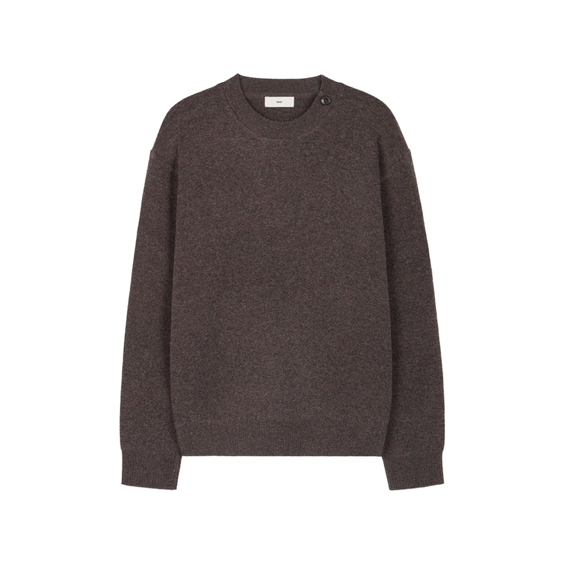 TNSW6F104W2_W TNGT W Button Detail Knit Top Brown
