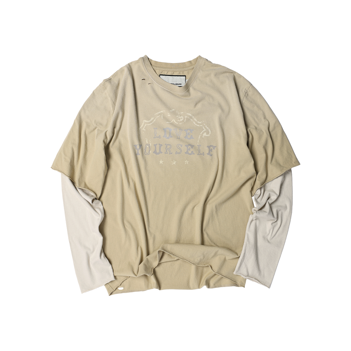 더바이닐하우스 유어셀프 레이어드 긴팔 티셔츠 샌드(Thevinylhouse Yourself Layered Ls Tee Sand) - 3