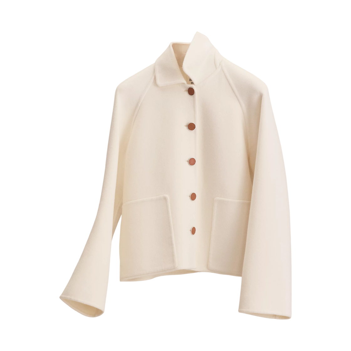 H4H0102DAA3 (W) Hermes Cashmere Jacket Blanc Naturel