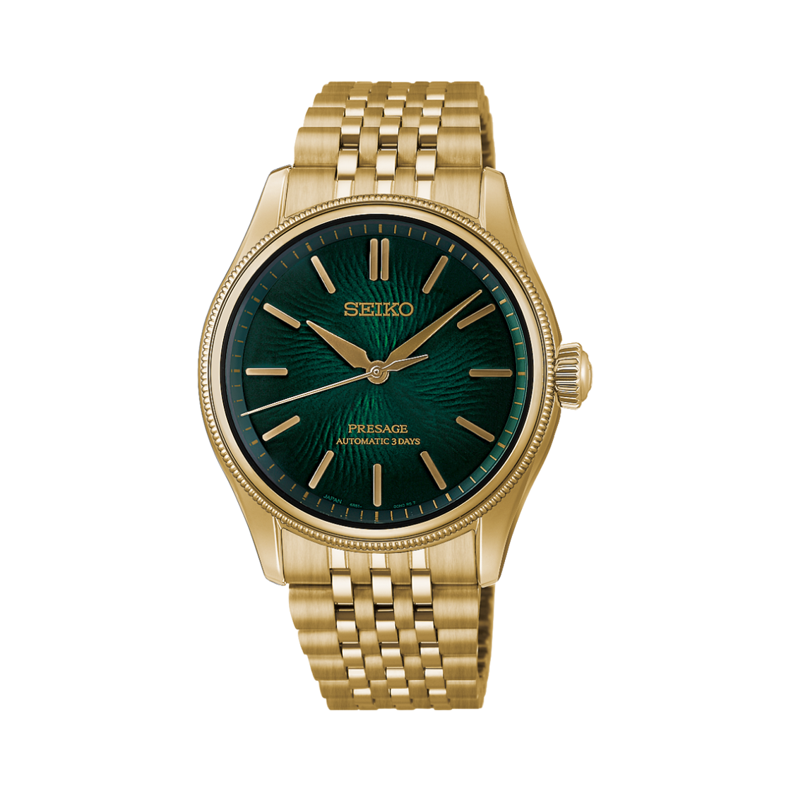 HCC009J1 Seiko x Tradman's Bonsai Presage Classic Series Automatic HCC009J1 38mm Limited Edition Stainless Steel Gold Green