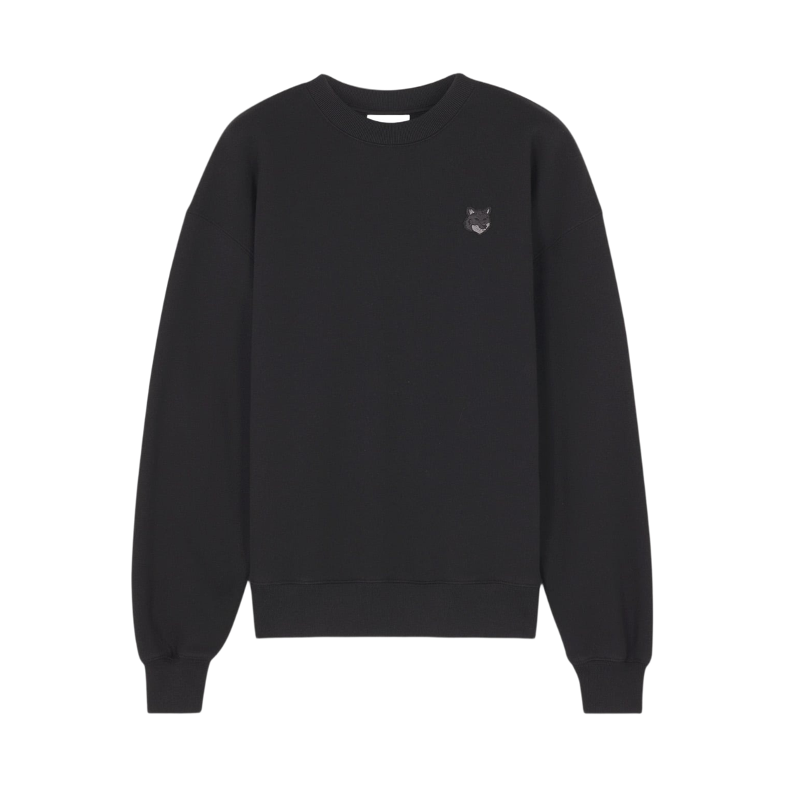 MW00315KM0307-P199 (W) Maison Kitsune Fox Head Comfort Sweatshirt Black