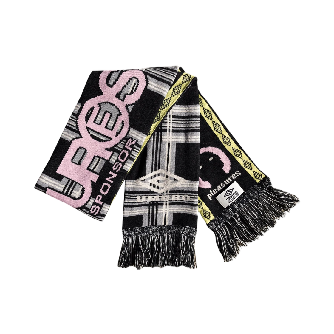 엄브로 x 플레져스 플레이드 스카프 블랙(Umbro x Pleasures Plaid Scarf Black)