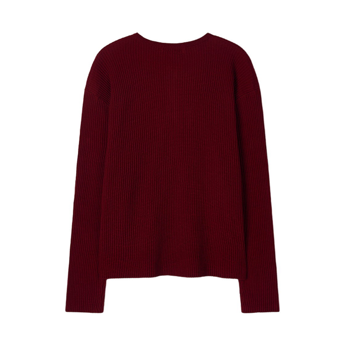 플로즈룸 텍스쳐드 리브드 코튼 헨리넥 버건디(Flawsroom Textured Ribbed Cotton Henleyneck Burgundy) - 2