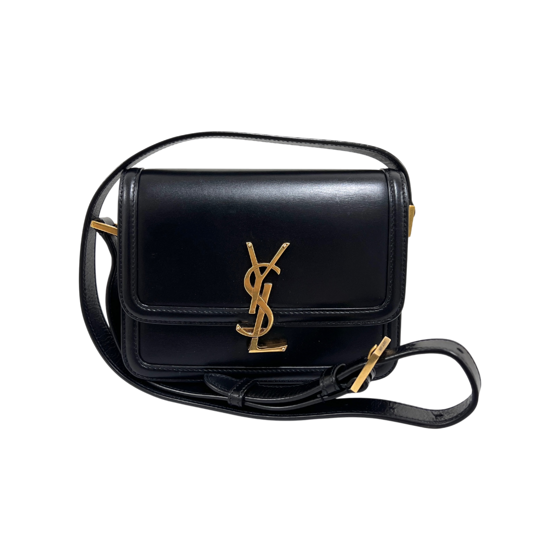 ITUMJSCAU6GU Saint Laurent Solferino Small Shoulder Bag Black