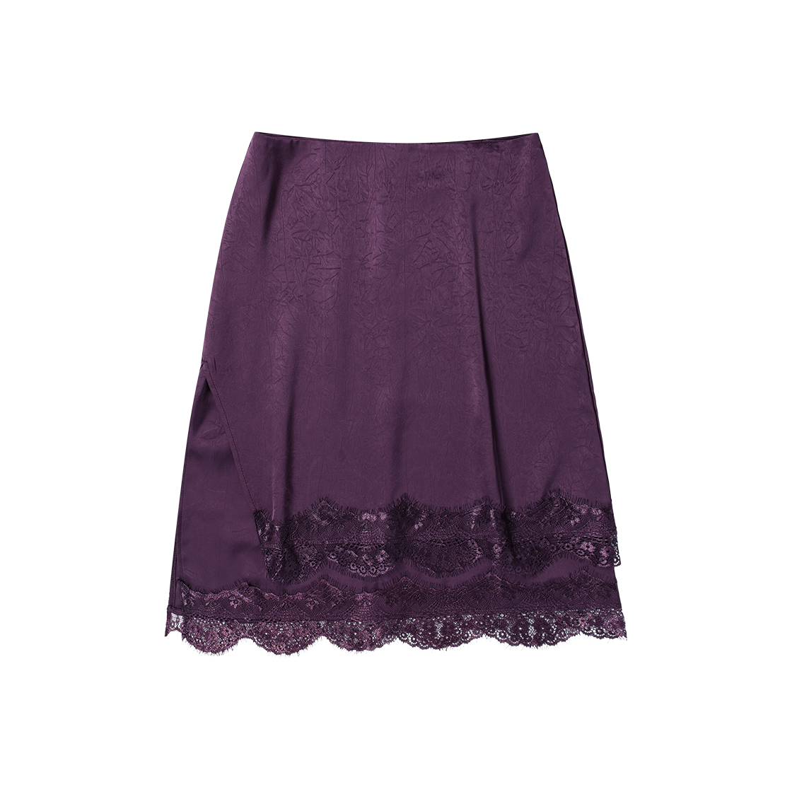 VH2GFFPA91APP Thevinylhouse Feminine Slit Lace Skirt(W) Purple