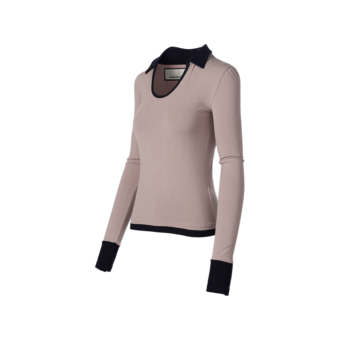 더바이닐하우스 유넥 카라 슬림 긴팔 티셔츠(W) 라이트퍼플(Thevinylhouse U Neck Collar Slim Ls Tee(W) Light Purple) - 2