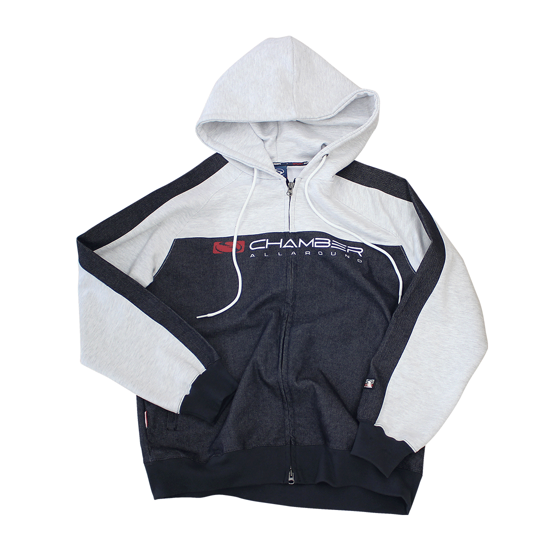 스포츠챔버 코어 데님 후드 집업 1% 그레이(SPORT CHAMBER Core Denim Hood Zip-Up 1% Gray) - 1