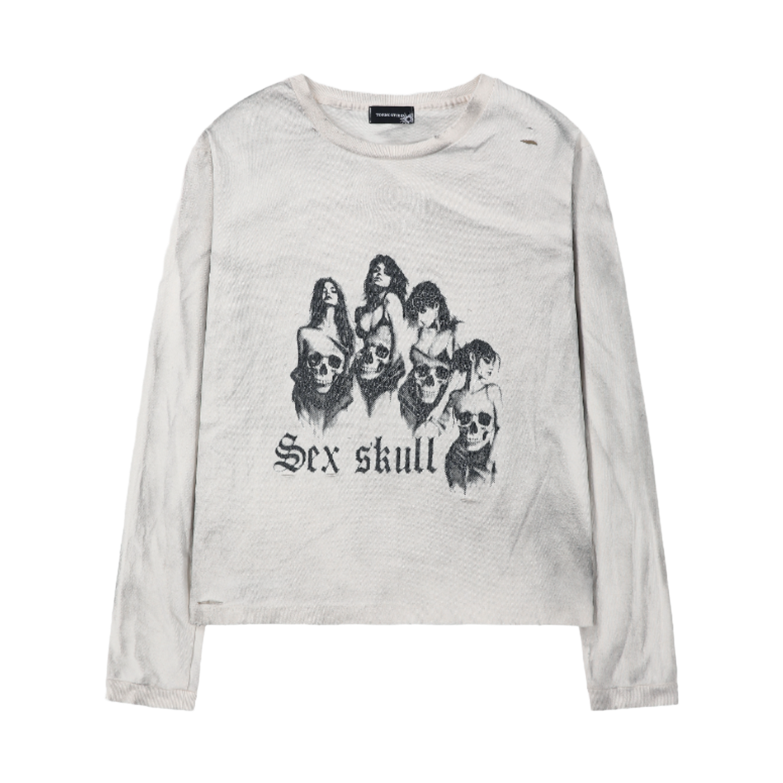 톤얼타이드 에스엑스엑스 스컬 롱슬리브 크림(Tornortied SXX Skull Long Sleeve Cream)