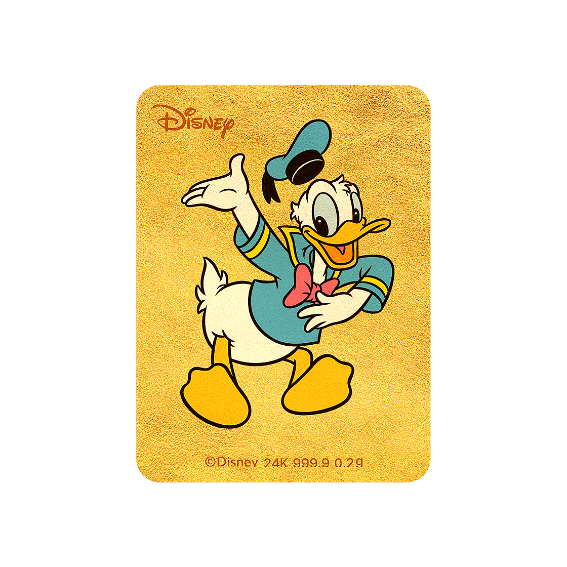 골드팡 [디즈니] 미키와 친구들 캐릭터 순금 카드 0.2g - 도날드덕(GOLDPANG [Disney] Mickey & Friends Character Gold Card 0.2g - Donald Duck)
