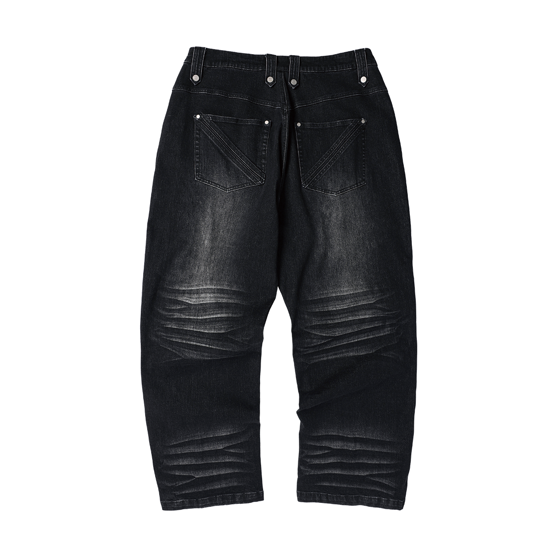 더바이닐하우스 플리츠 라인 데님 팬츠 블랙(Thevinylhouse Pleated Line Denim Pants Black) - 2