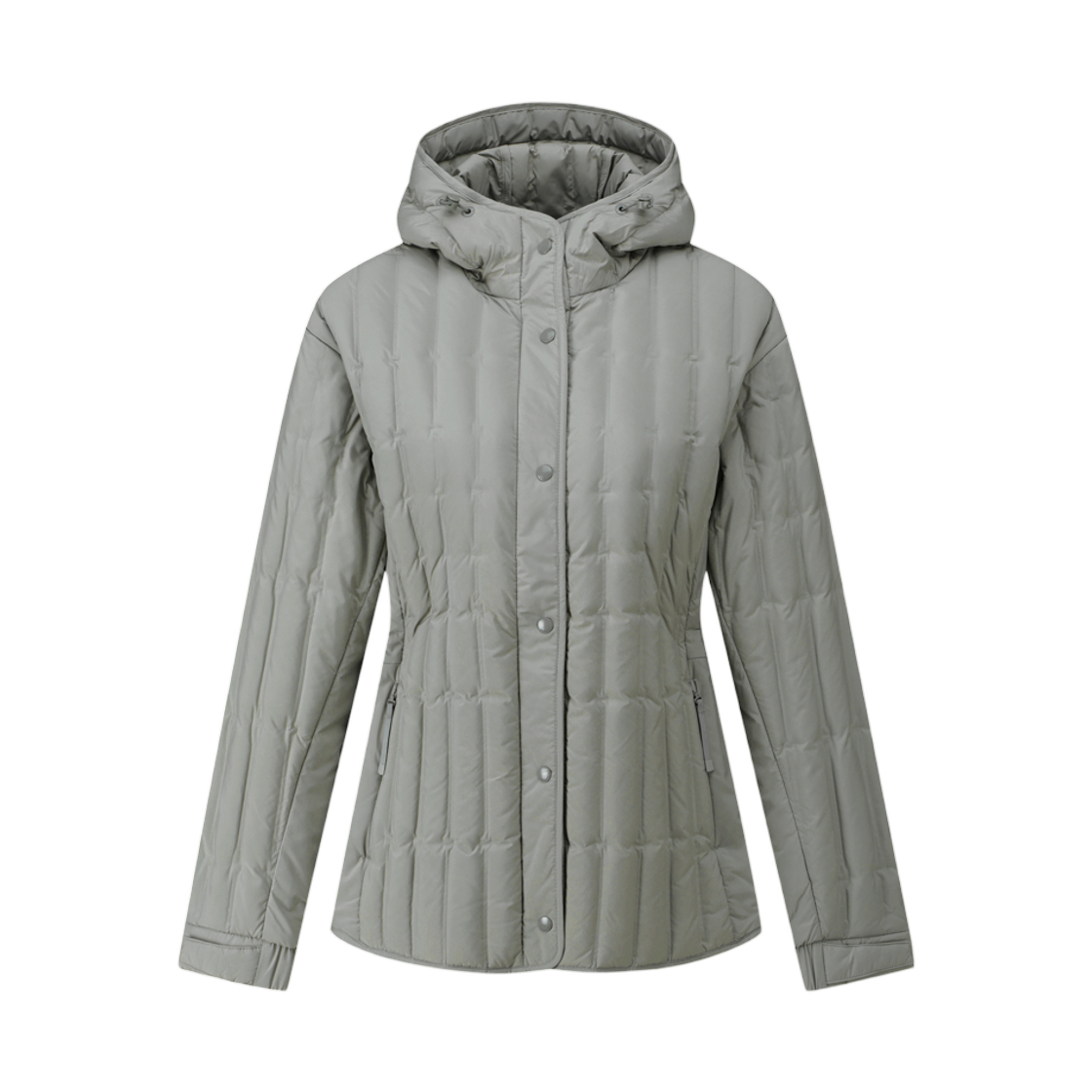 1BYPAWV507KG (W) Black Yak Lukla Tube Mid Down Jacket 2 Khaki Gray