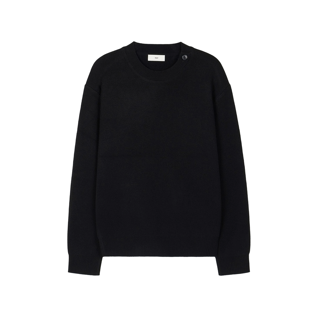 TNSW6F104BK_W TNGT W Button Detail Knit Top Black