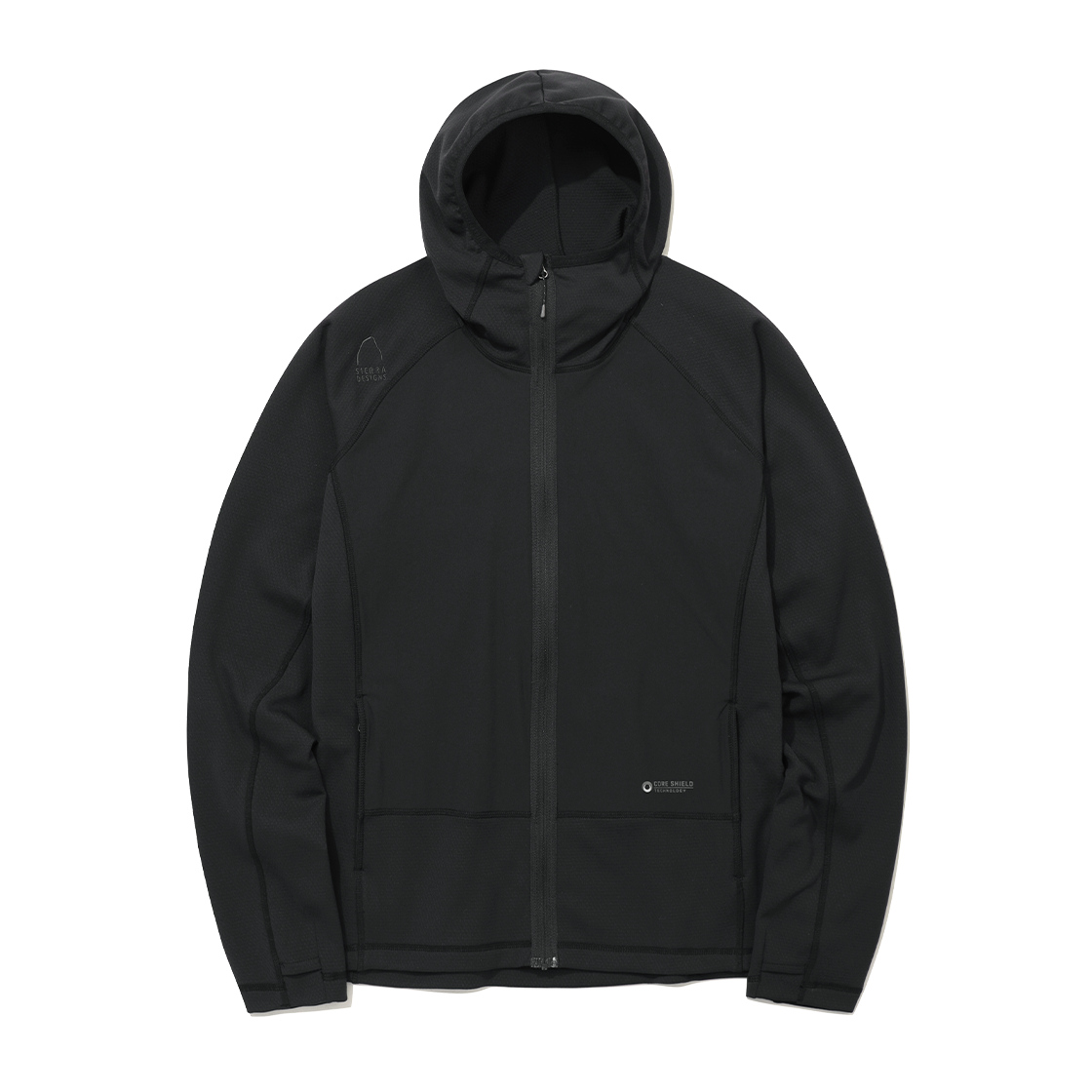 N6322HHD91BLK SIERRA DESIGNS W MATHERS Deltapic Core Shield Hood Zip-Up Jacket Black