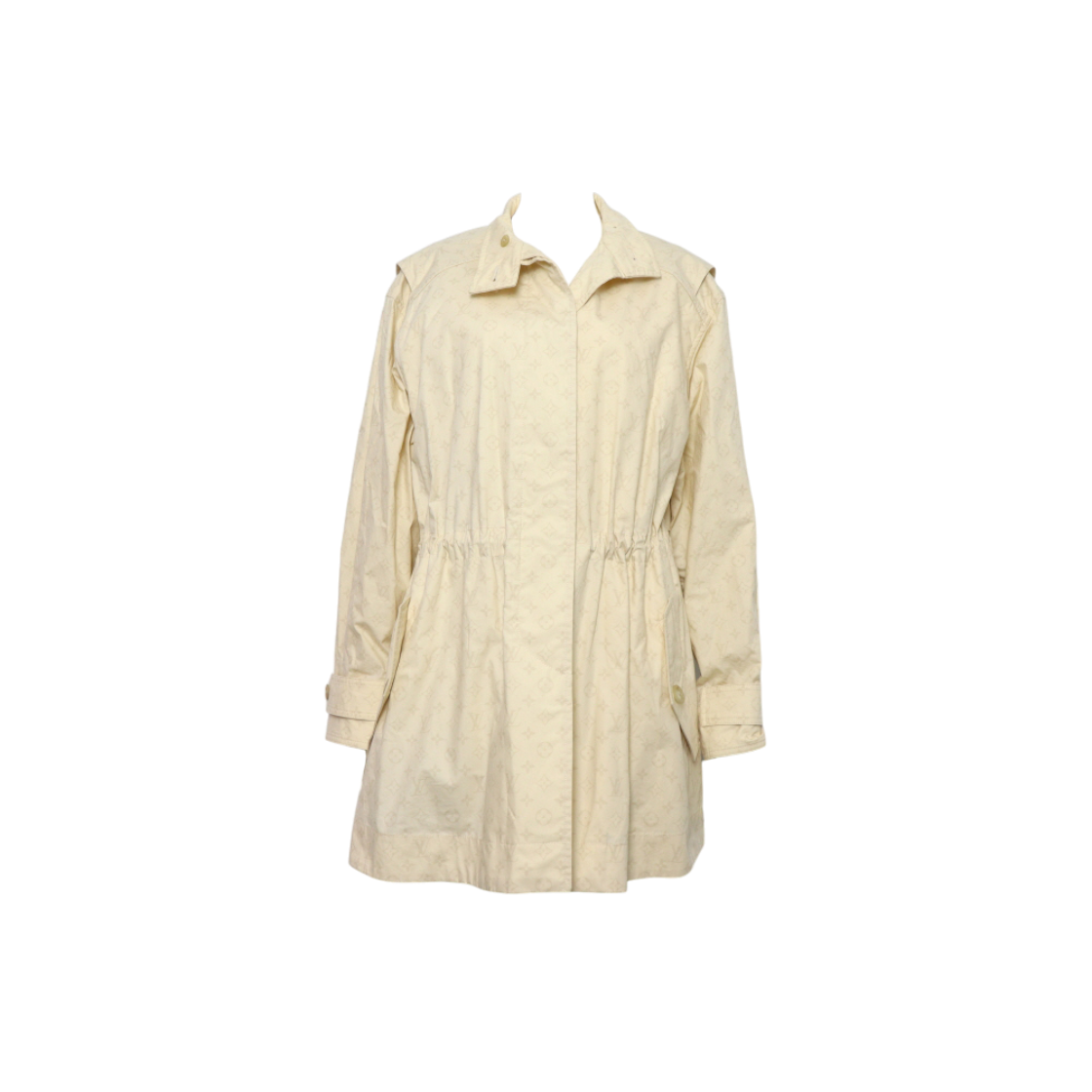 ITWTQTIOF82S Louis Vuitton Beige Monogram Oversized String Long Parka