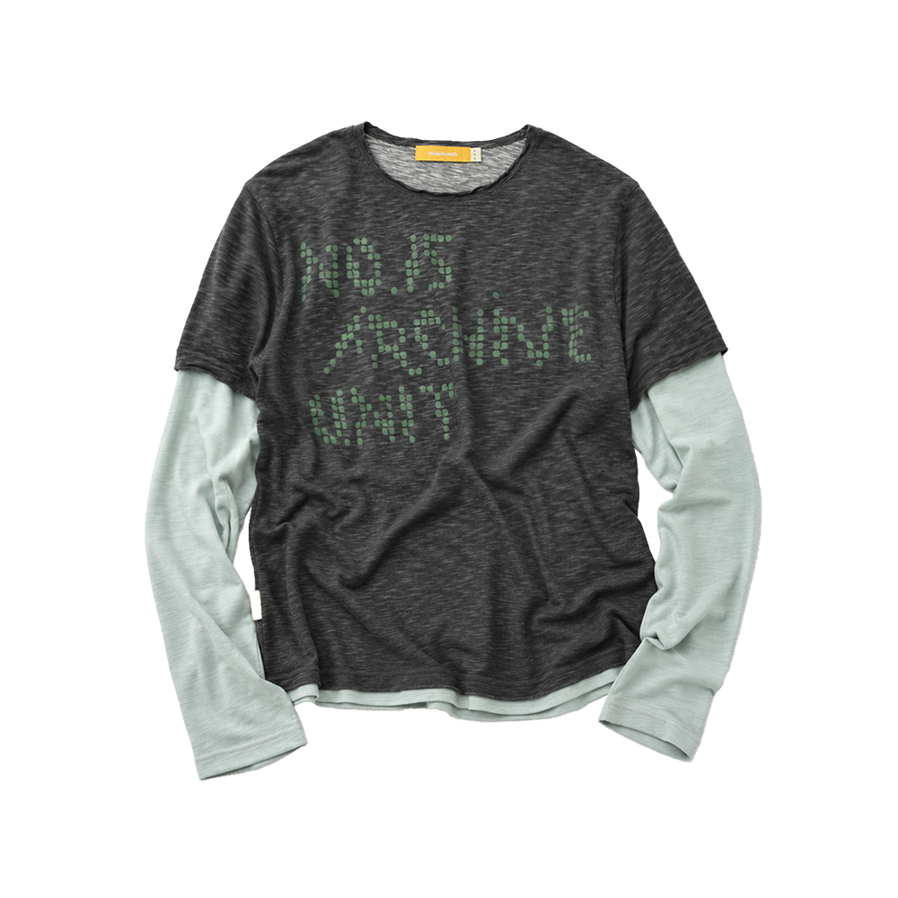 메인부스 아카이브 유닛 레이어드 티셔츠 더스트 그레이(MAINBOOTH Archive Unit Layered T-Shirt Dust Gray)