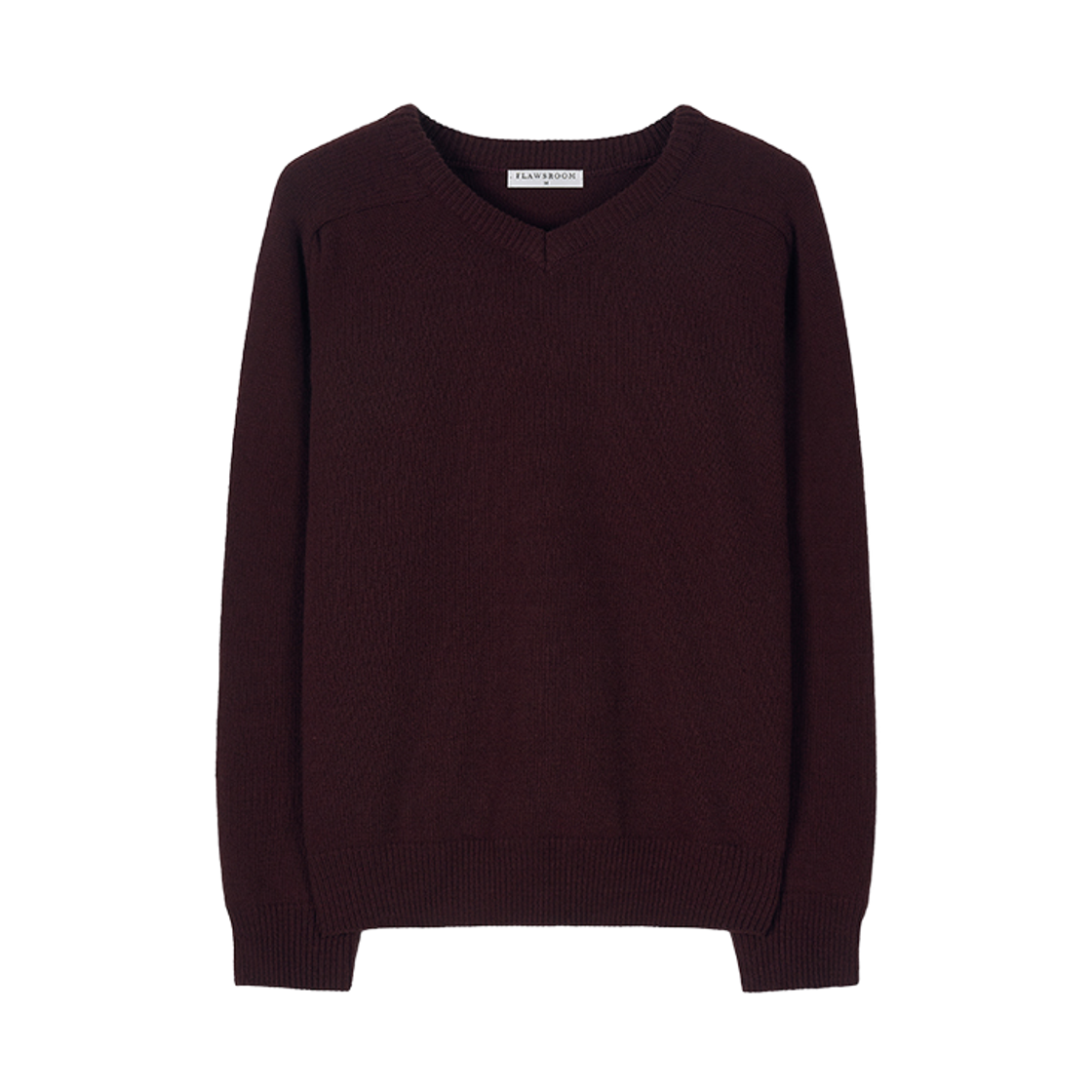 FL2634 Flawsroom Fine Wool V Neck Knit WINE