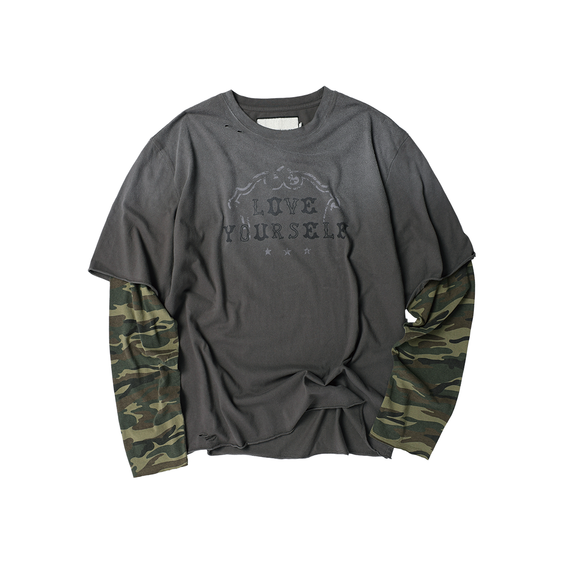 더바이닐하우스 유어셀프 레이어드 긴팔 티셔츠 차콜(Thevinylhouse Yourself Layered Ls Tee Charcoal) - 3