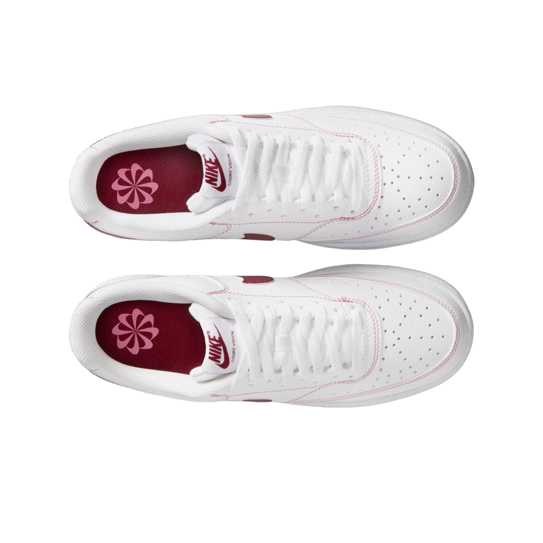 (W) 나이키 코트 비전 로우 넥스트 네이쳐 CS 화이트 피어니((W) Nike Court Vision Low Next Nature CS White Peony) - 2