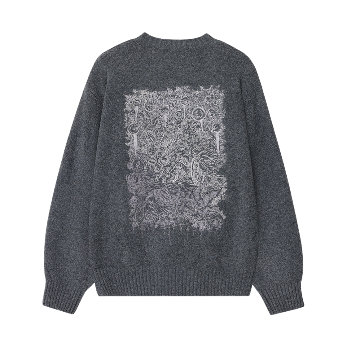 송지오 컬렉션 샤리오 라운드넥 니트 다크 그레이(SONGZIO COLLECTION Chariot Round Neck Knit Dark Grey) - 2