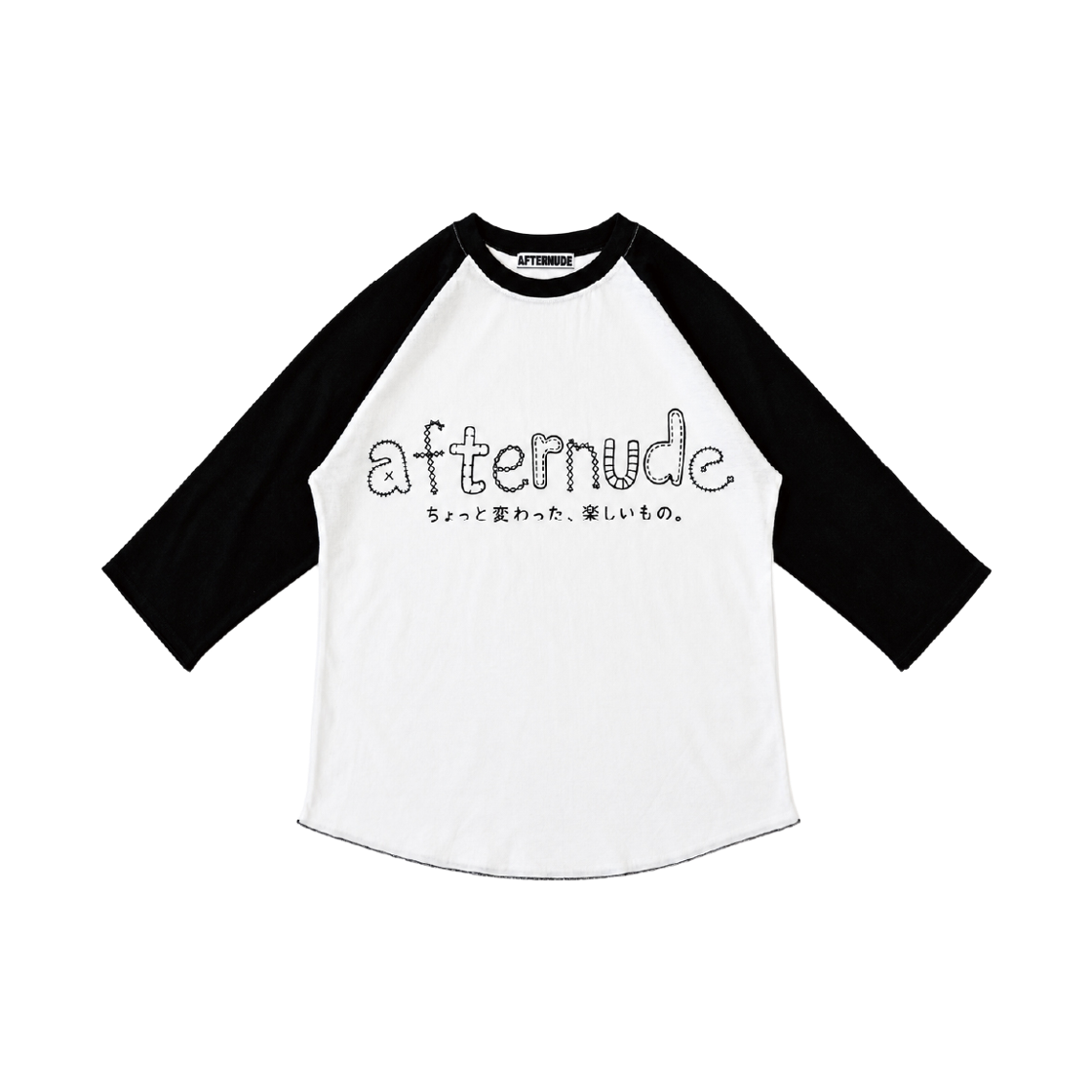 26FW 02 Afternude Cut Off Raglan Tee Black