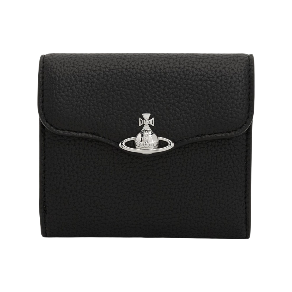 5115003TW-S000D-N403 Vivienne Westwood Grain Leather Wallet Black