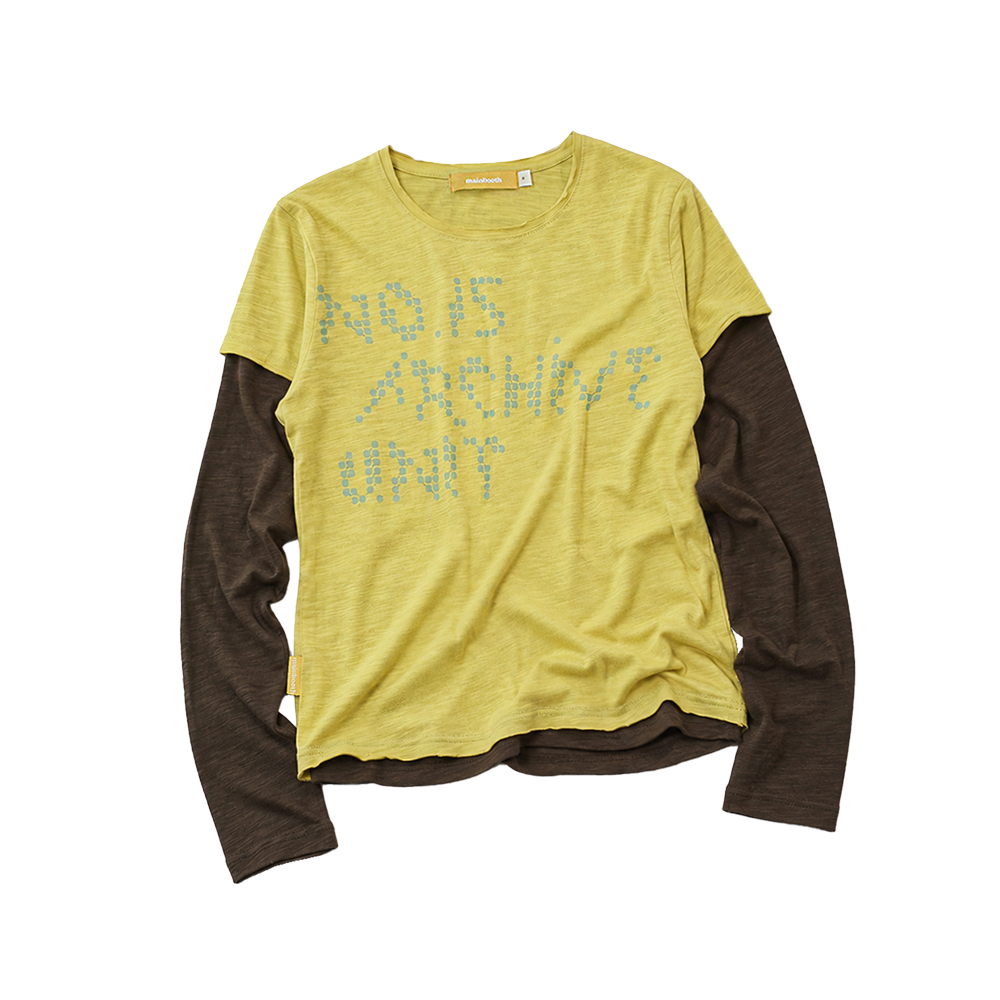 메인부스 아카이브 유닛 레이어드 티셔츠 옐로우(MAINBOOTH Archive Unit Layered T-Shirt Yellow)