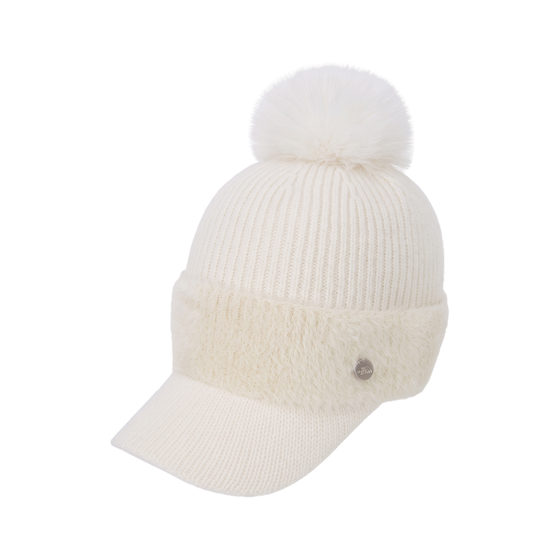 NE3CS56A (W) The North Face Warm Pompom Cap Ivory - 26FW