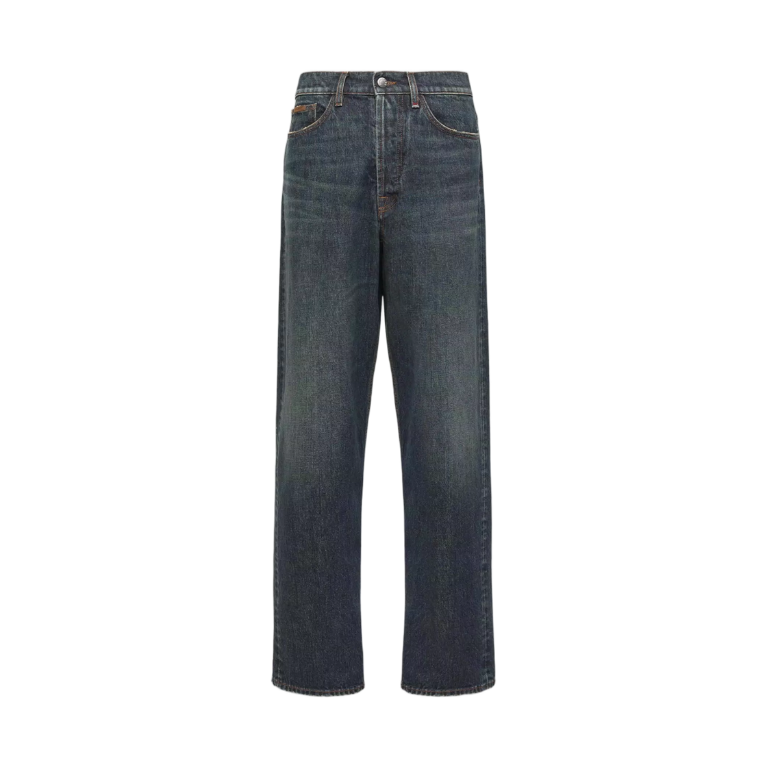 L2-091-2A00044-59A0D-776 Moncler Straight Leg Denim Jeans Dark Blue - 26FW