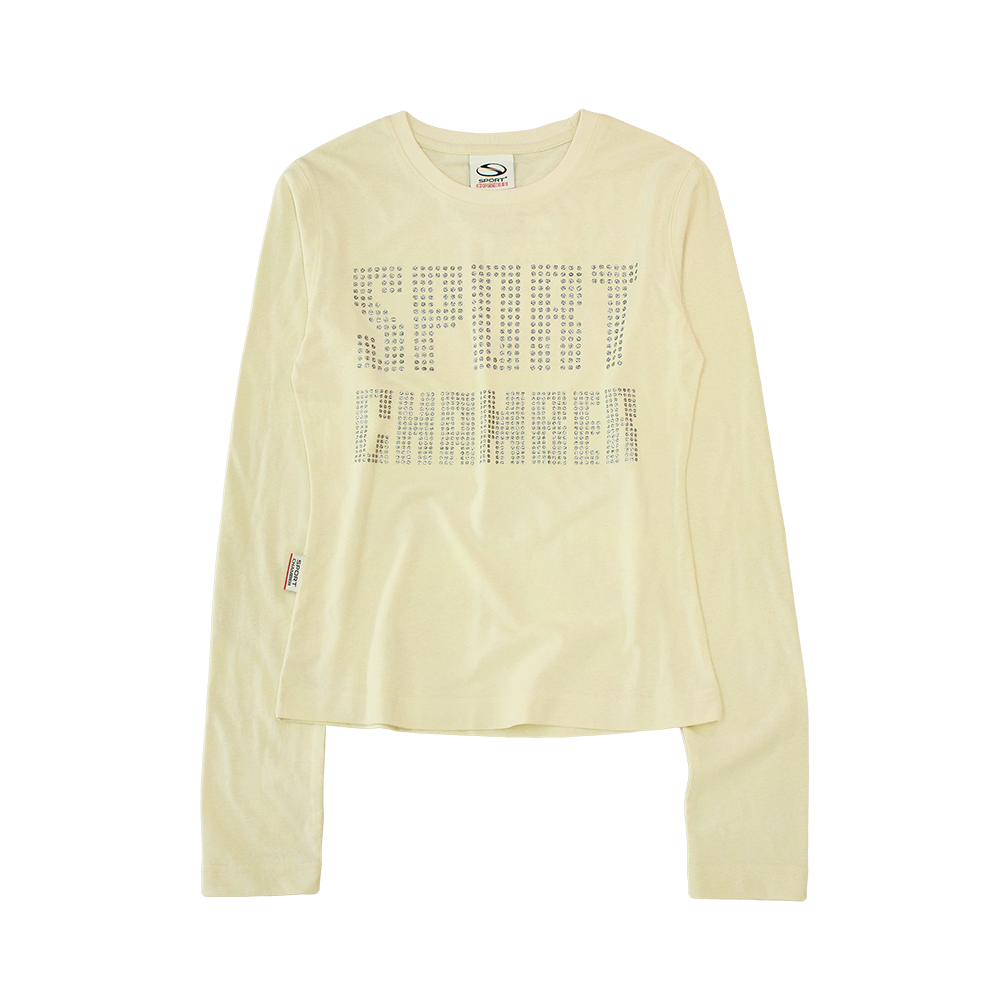 스포츠챔버 글리터 로고 티셔츠 레몬(SPORT CHAMBER Glitter Logo T-Shirt Lemon) - 1