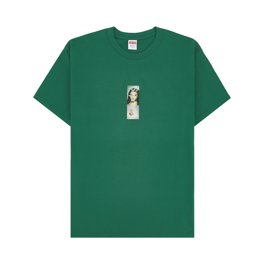 - Supreme Prayer Card Box Logo T-Shirt Light Pine - 26FW