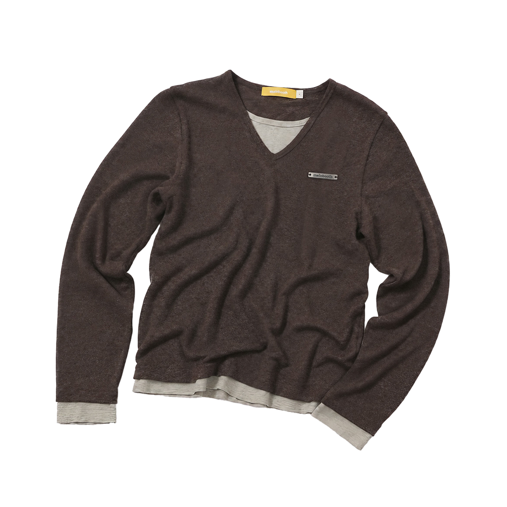 메인부스 컴포트 레이어드 스웨터 브라운(MAINBOOTH Comfort Layered Sweater Brown)