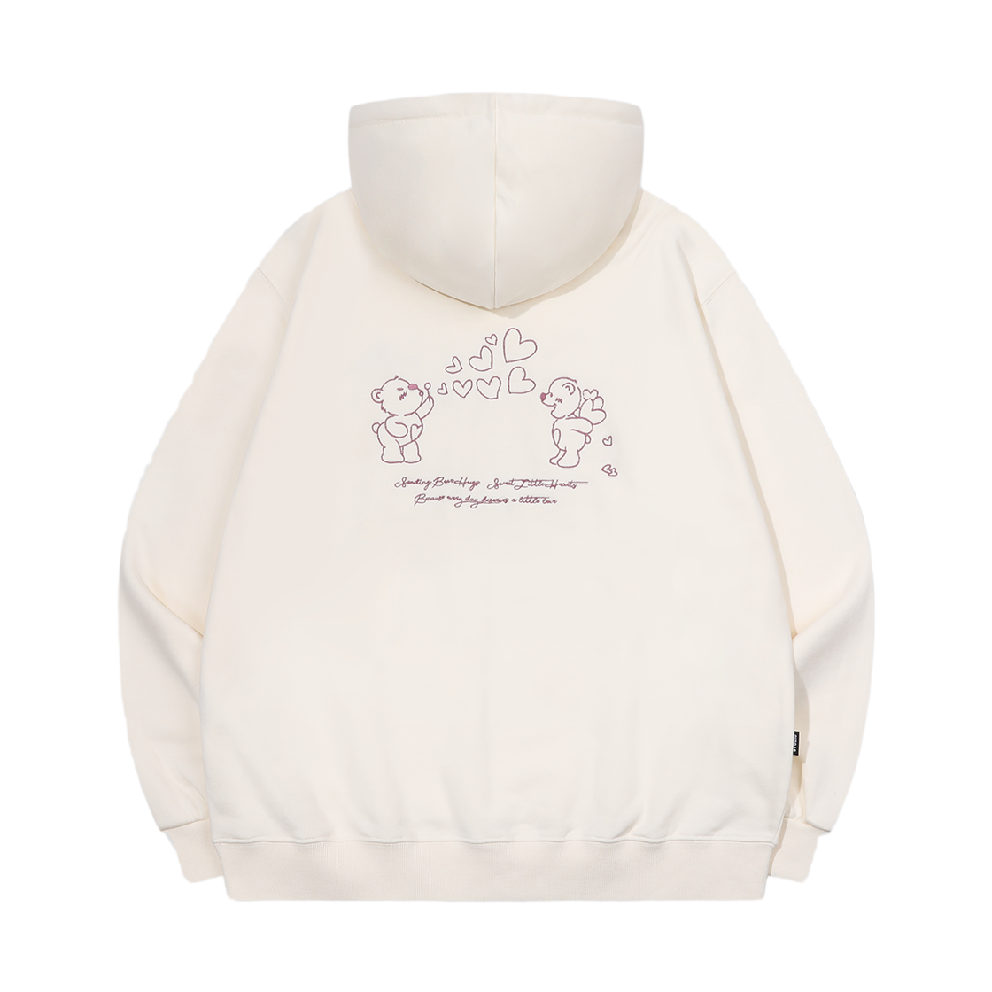 꼼파뇨 러빙 베어 자수 후드티 크림(CPGN STUDIO Loving Bear Embroidery Hoodie Cream) - 1
