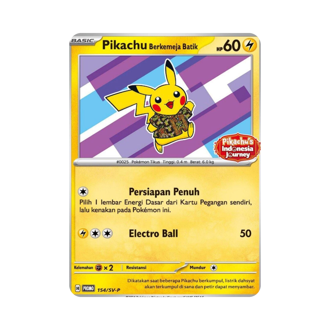 포켓몬 TCG 바틱 입은 피카츄 네이티오 P 스칼렛 & 바이올렛 프로모 카드 (인도네시아판)(Pokemon TCG Batik Wearing Pikachu Xatu P Scarlet & Violet Promos (Indonesian Ver.)) - 1