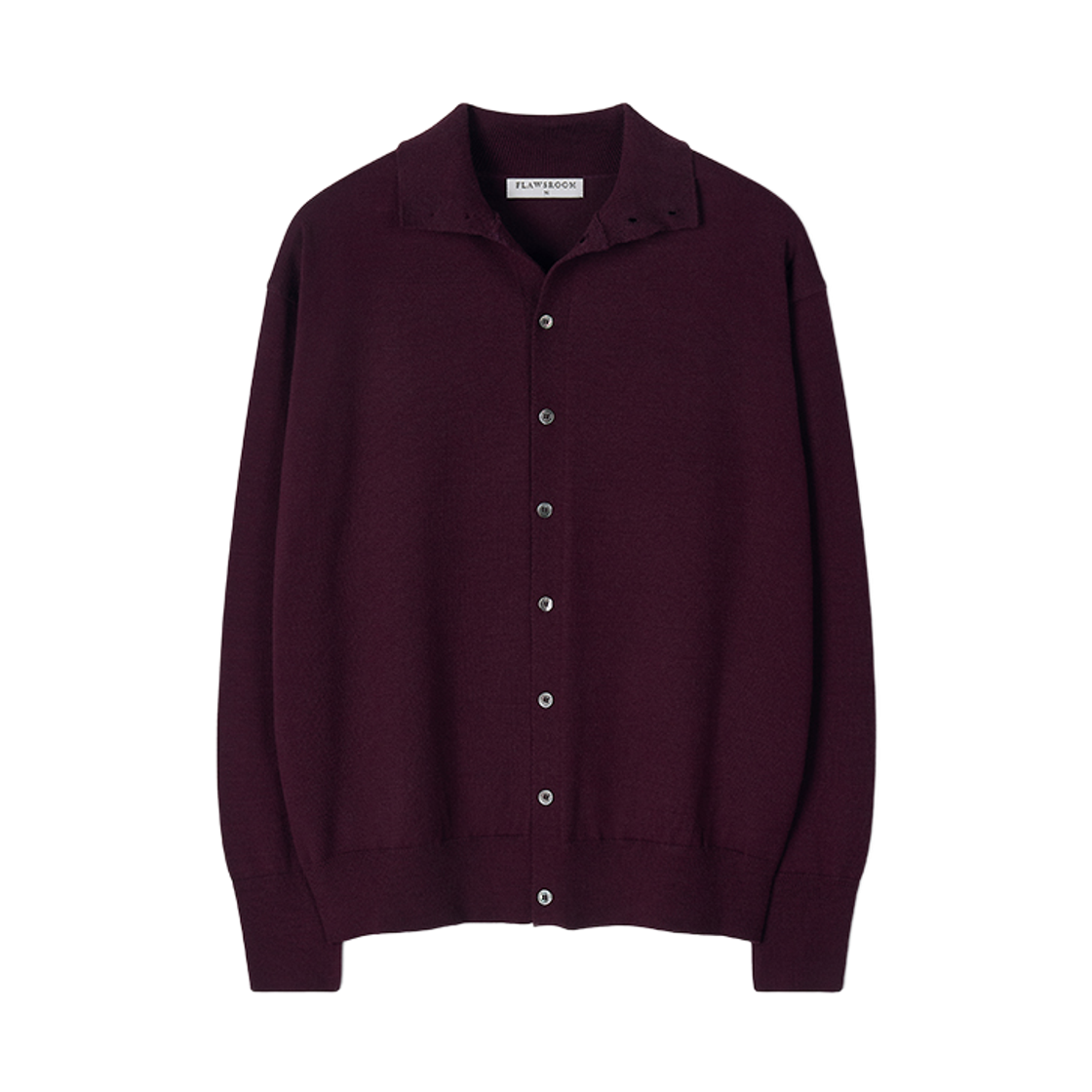FL2630 Flawsroom High Neck Soft Cardigan Plum