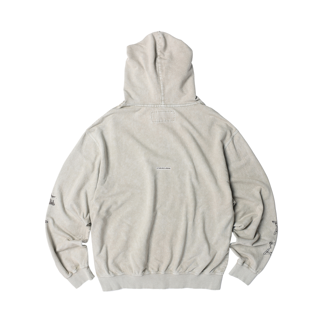더바이닐하우스 로데오 워시드 후디 집업 베이지(Thevinylhouse Rodeo Washed Hoodie Zip-Up Beige) - 2