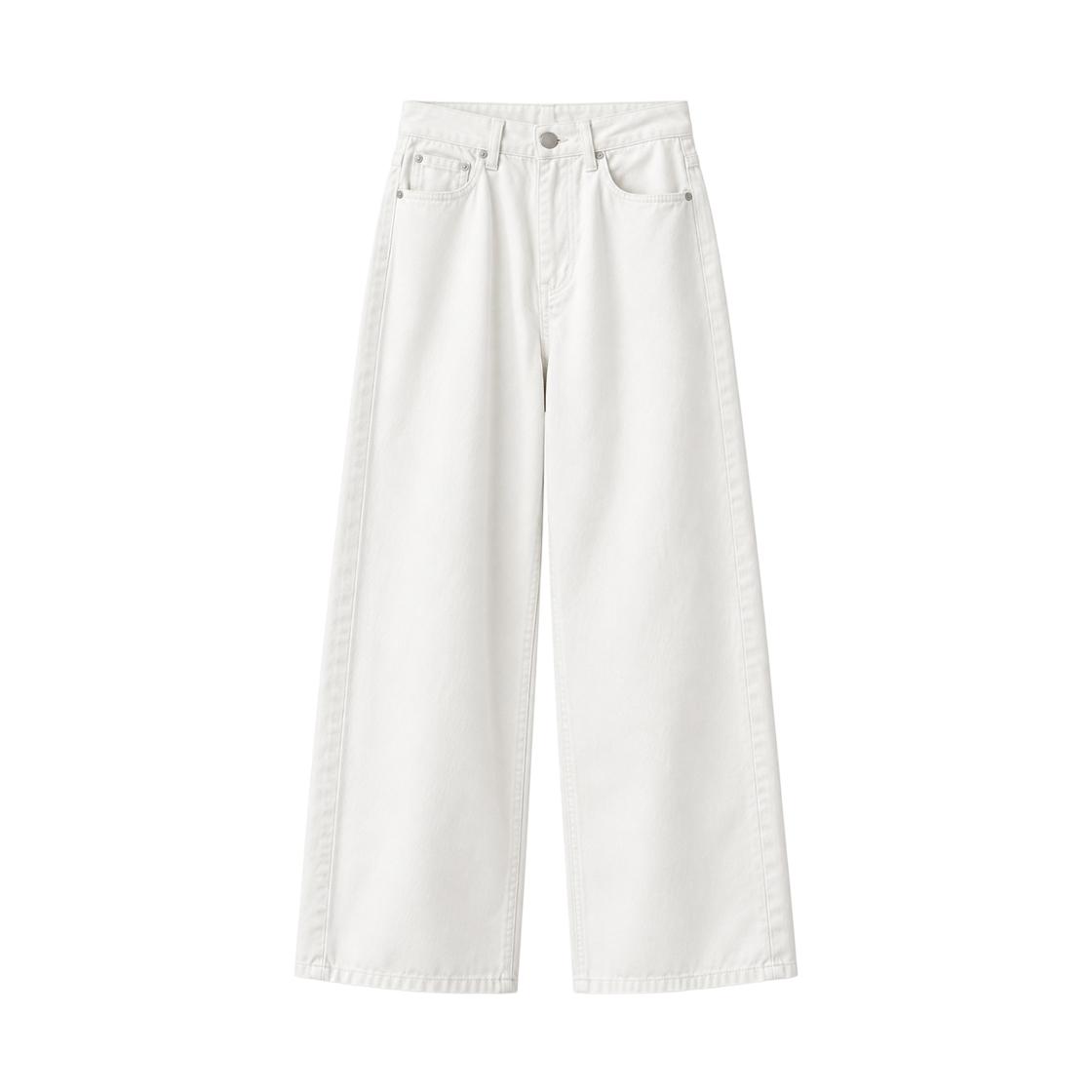 지크립 바이오워싱 솔리드 와이드 코튼 팬츠 라이트그레이(GCLIP Bio-washed Solid Wide Cotton Pants Light Gray)
